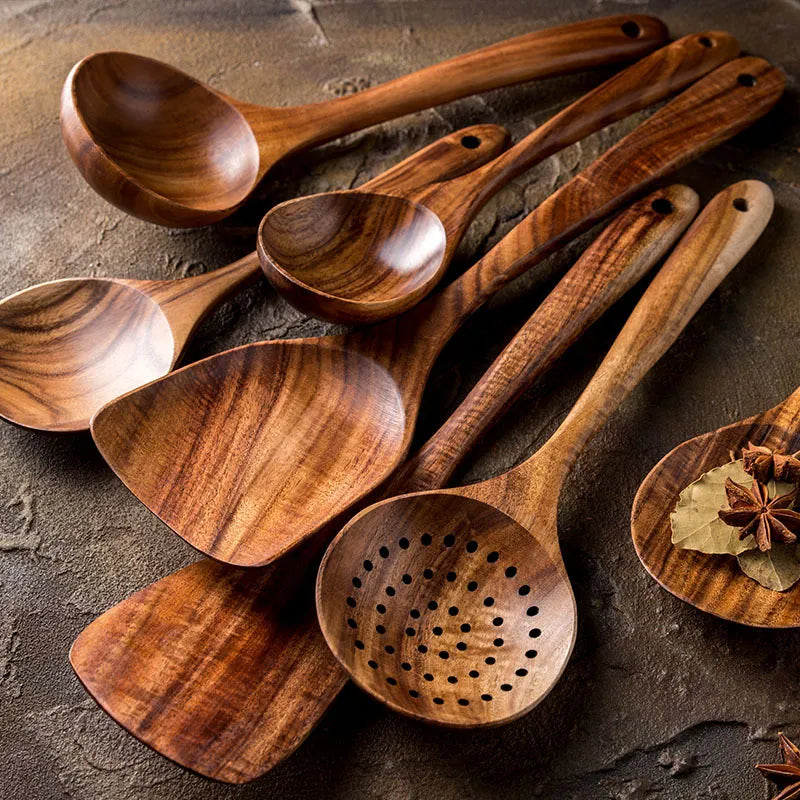 Forest Charm Teak Utensil Set