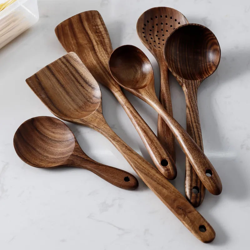 Forest Charm Teak Utensil Set